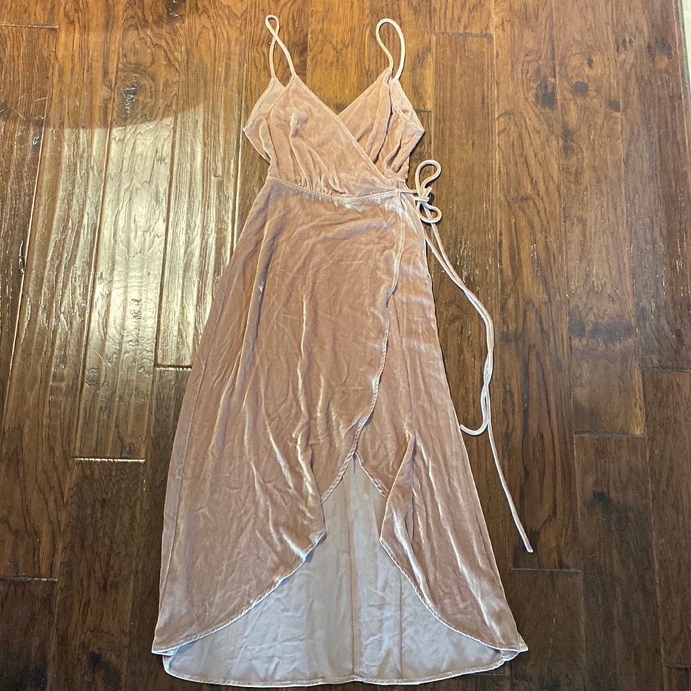 Reformation wrap velvet dress